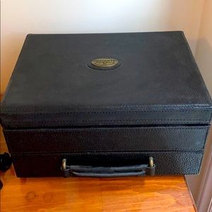 Fossil black leather watch box
